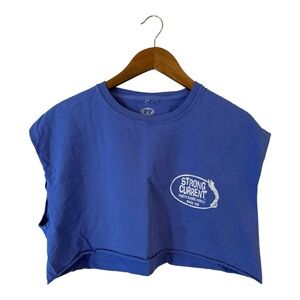 Blue North Shore Current Crop Top
